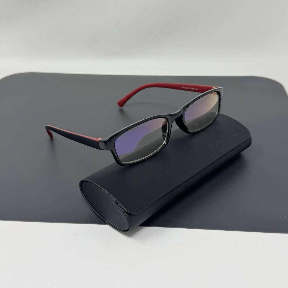 Prospek Blue Light Filter Glasses Computer Reading Red Black Professional S117_M